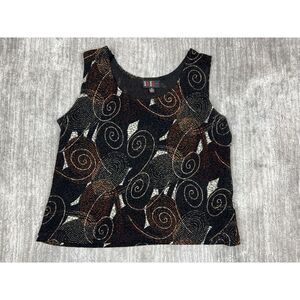 R&K Top Womens 14 Sleeveless Tank Polyester Spandex Stretch‎ Geometric
